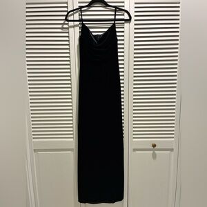 Revelry Skye Velvet Bridesmaid Dress Black 0 Petite